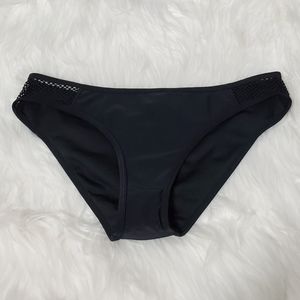 NWOT Forever21 Black Mesh Side Bikini Bottoms